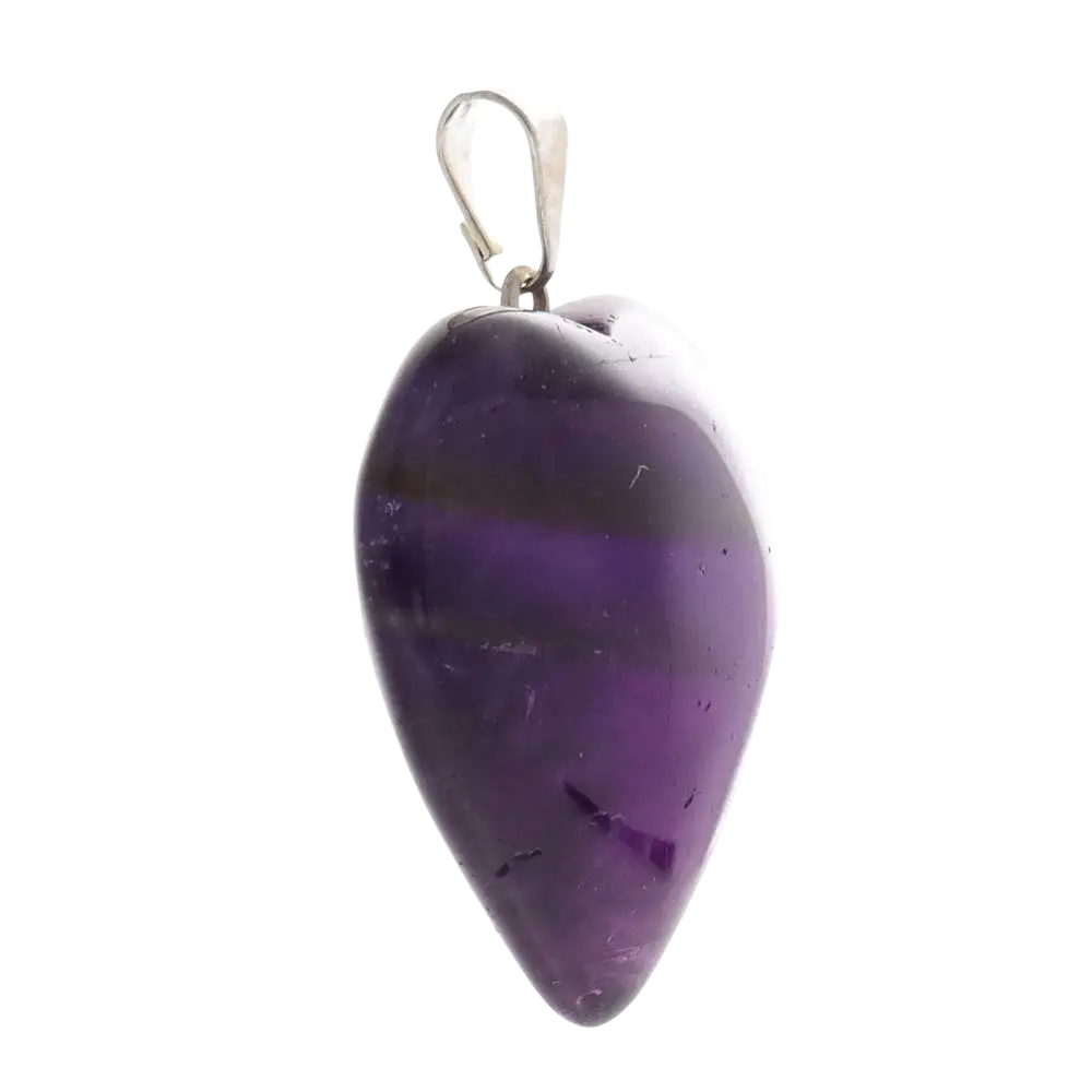 Polierter Amethyst-Herzanhänger von Vives de la Cortada S.L, eleganter violetter Schmuckanhänger in Herzform