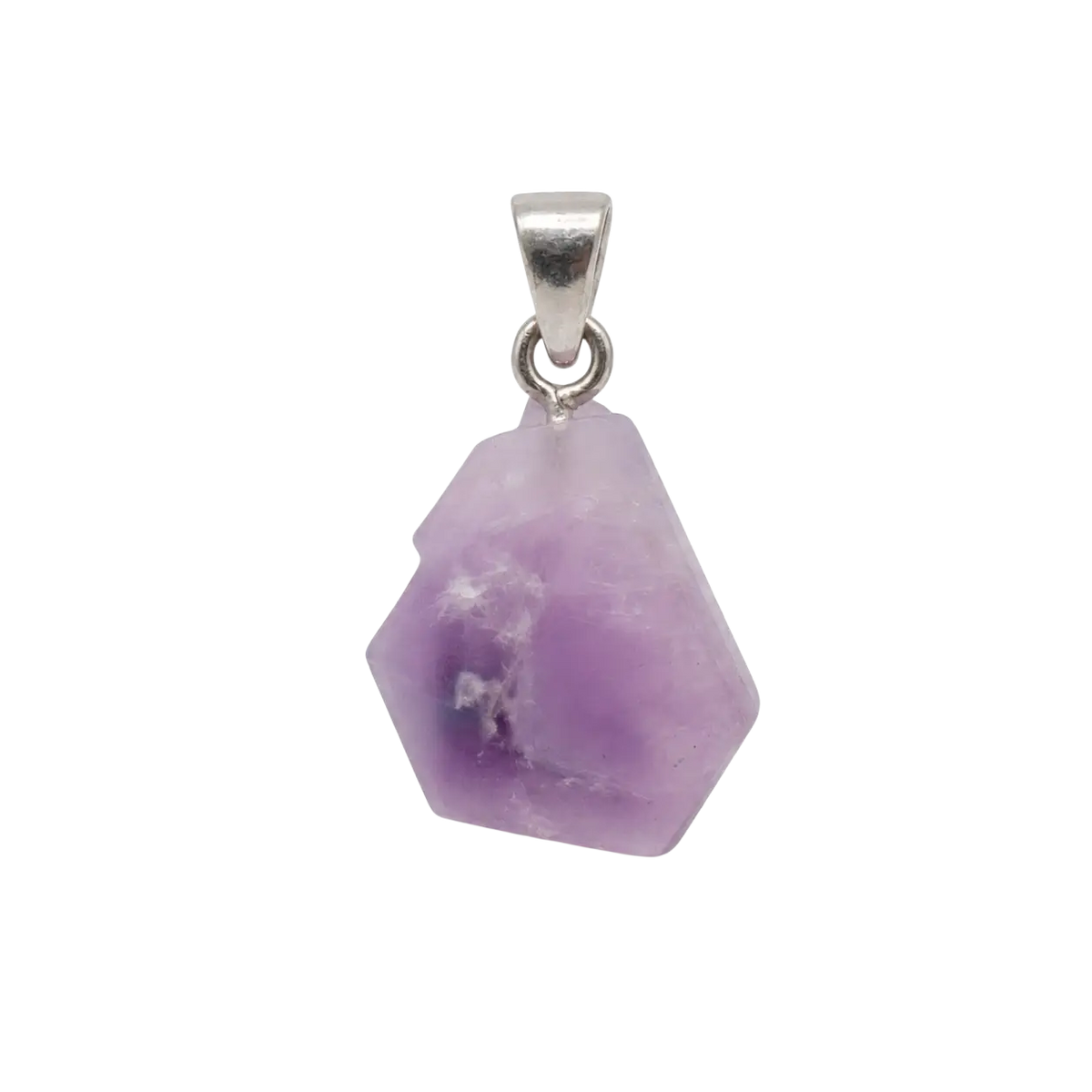 Natürlicher Amethyst-Rohstein-Anhänger aus Edelstein, einzigartiges Schmuckstück, handgefertigt, Mana Shop