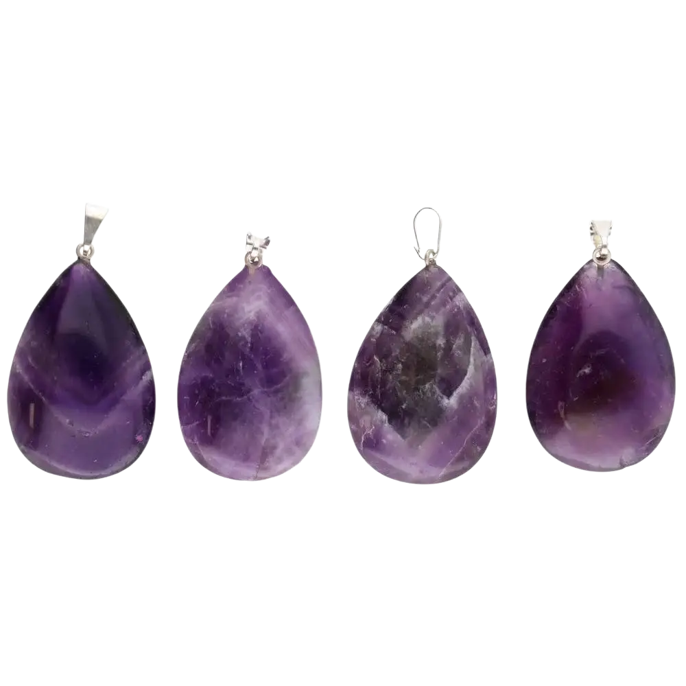 Amethyst Tropfenanhänger aus lila Amethyst mit tropfenförmigem Edelstein, eleganter Schmuckanhänger, Vives de la Cortada S.L