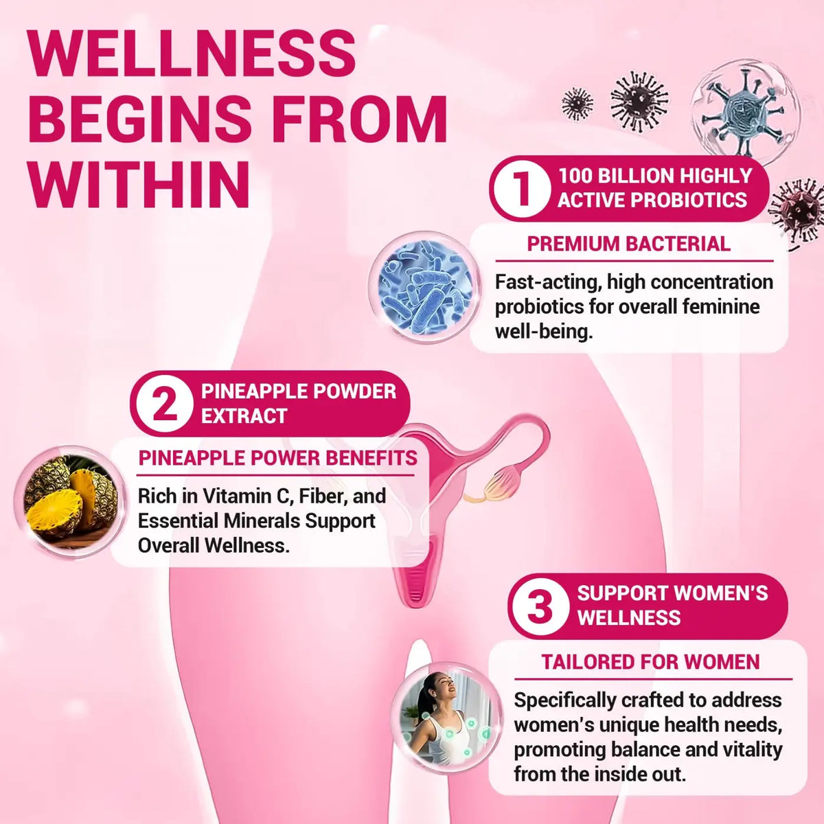 Ananas Feminine Gummies in Dose