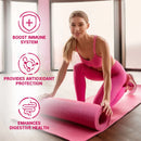 Rosa strukturierte yoga-matte neben harmonify ananas feminine hochwertige probiotika für weibliche intimbalance sanft