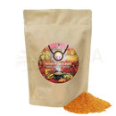 Ein braunes wiederverschließbares pouch mit ancient purity ayurvedic immu-zest und verdauungspulver mit kräuteretikett