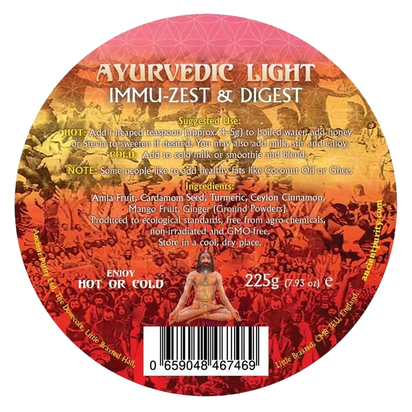 Ancient Purity Ayurvedisches Licht Nahrungsergänzungsmittel mit Immu-Zest und Verdauung für gesunden Genuss, natürliche Gesundheitsmischung