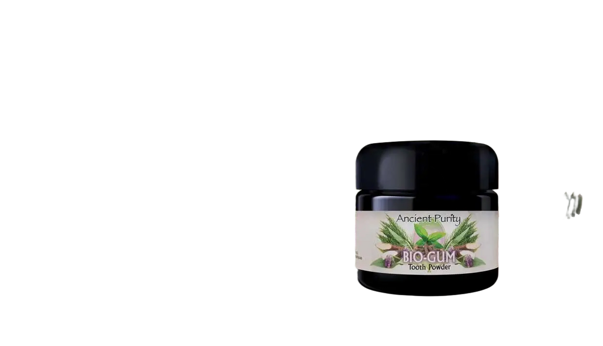 Ancient Purity Bio-Gum Zahnputzpulver in 30g, natürliche Kräutermischung zur Zahnfleischreparatur, Mundpflege, Zahnreinigung