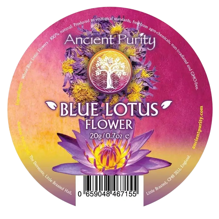 Ancient Purity Blaue Lotusblume Tee aus Sri Lanka, 20g, ganze Blüten, fördert luzides Träumen, natürliche Teemischung