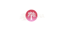 Ein rundes rotes logo mit weißem lebensbaum für ancient purity drachen drachenfruchtpulver rosa pitaya