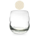 Heilige Geometrie Glas mit 250ml, Ancient Purity, goldene Blume des Lebens Dekor, transparentes Becherglas, detailreiche Verzierung