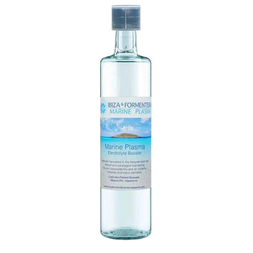 Ancient Purity Hypertonisches Meeresplasma-Wasser in 750ml Flasche, strukturiertes Meerwasser, Lebensmittel, natürliches Meereswasser