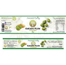 Ancient purity kakadu plum pulver 75g und 25g mit weiß-grünem etikett und gefriergetrockneten plumen terminalia ferdinandiana vitamin c gehalt