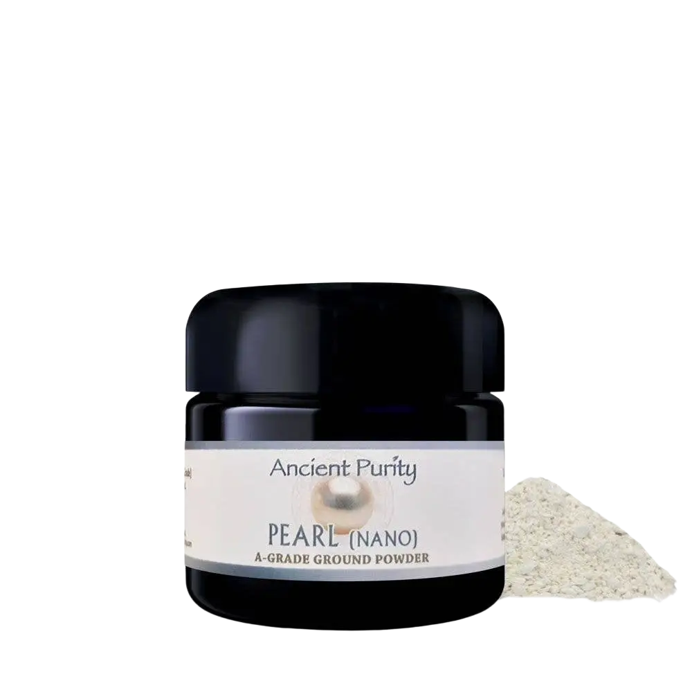 Ancient Purity Perlenpulver 50g Nahrungsergänzung, Nano A Qualität, feines Pulver in Glastiegel, natürliche Schönheitsergänzung