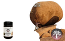 Schwarzer galgant supplementflasche mit schwarzem verschluss und weißem etiket von ancient purity krachai dam