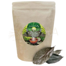Beige nachfüllbare packung mit ancient purity soursop-blättern 20g und grünem soursop-etikett