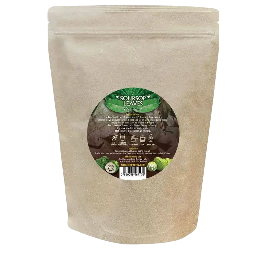 Ancient Purity Soursop-Blätter Tee in Beutel, 20g, frisch und naturbelassen, ideal für Kräutertees und gesundes Trinken