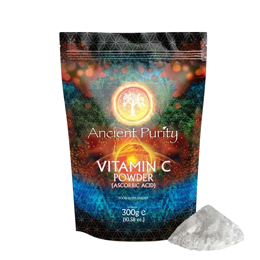 Ancient Purity Vitamin C Pulver, reines Ascorbinsäure Nahrungsergänzungsmittel in 300 g GVO-frei, feines Pulver in Behälter