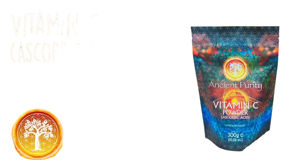 Ancient Purity Vitamin C Pulver, reines Ascorbinsäure Nahrungsergänzungsmittel in 300 g GVO-frei, feines Pulver in Packung
