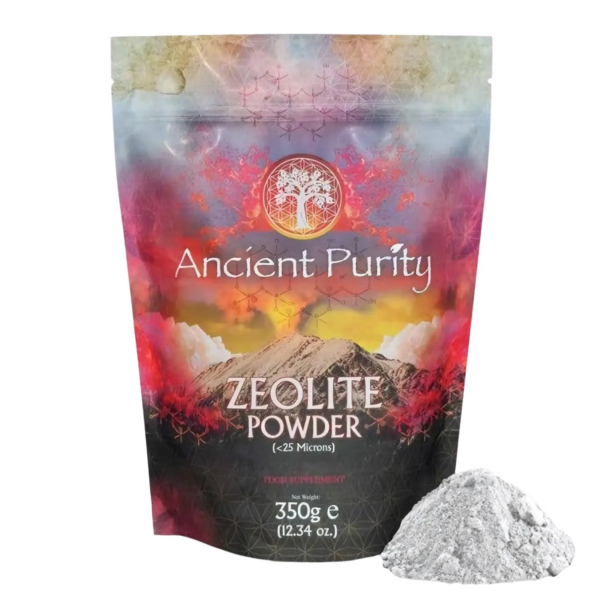 Feines Zeolith Pulver von Ancient Purity, 350 g, fein gemahlenes Nahrungsergänzungsmittel, das in der Gesundheitspflege verwendet wird.