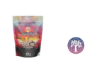 Eine farbenfrohe pouch von ancient purity zeolith pulver fein mit baumlogo und bergmotiv 350 g
