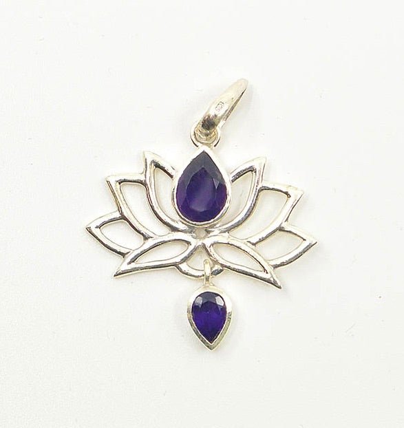 Anhänger Lotus mit Amethyst - Mana Kendra GmbH