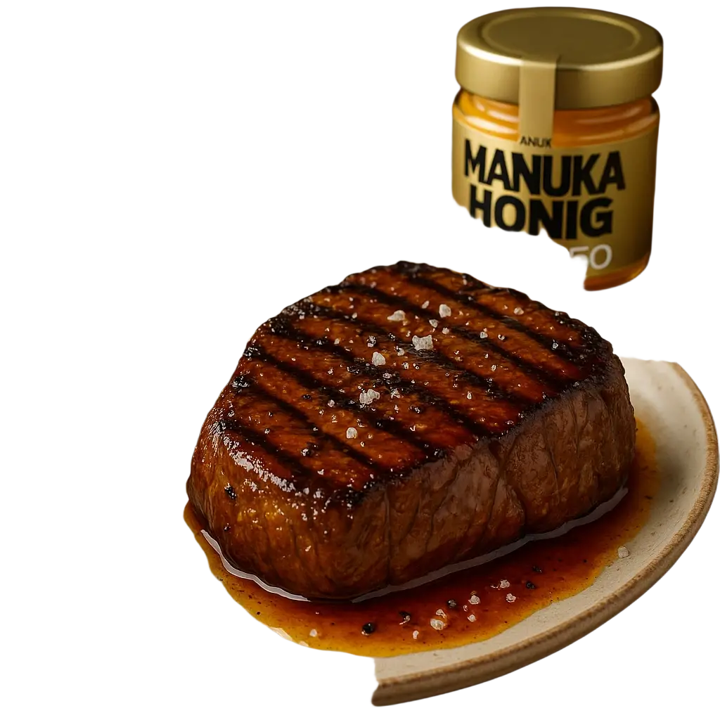 ANUK Manuka-Honig MGO250 in Glas, cremige Textur, ideal für gesundes Kochen und Honigliebhaber