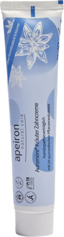Apeiron Auromère Kräuter-Zahncreme von Spa Vivent in 75 ml Tube, homöopathieverträgliche Mundzahnpasta mit Kräuterextrakten