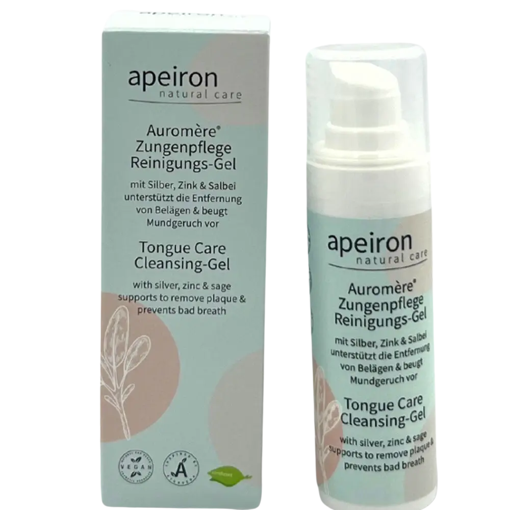 Apeiron Auromère Zungenreinigungs-Gel 30ml, natürliches Mundpflegeprodukt für frischen Atem und saubere Zunge.