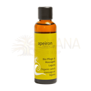 Apeiron organic care bio pflegeöl laguna 75ml in bernsteinfarbener glasflasche mit schwarzem deckel und jojobaöl