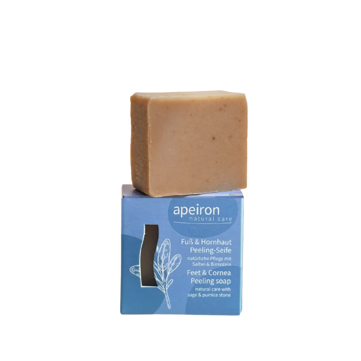 Apeiron Fuß- und Hornhaut Peeling-Seife von Spa Vivent, 100g, handgemacht für weiche, gepflegte Füße.