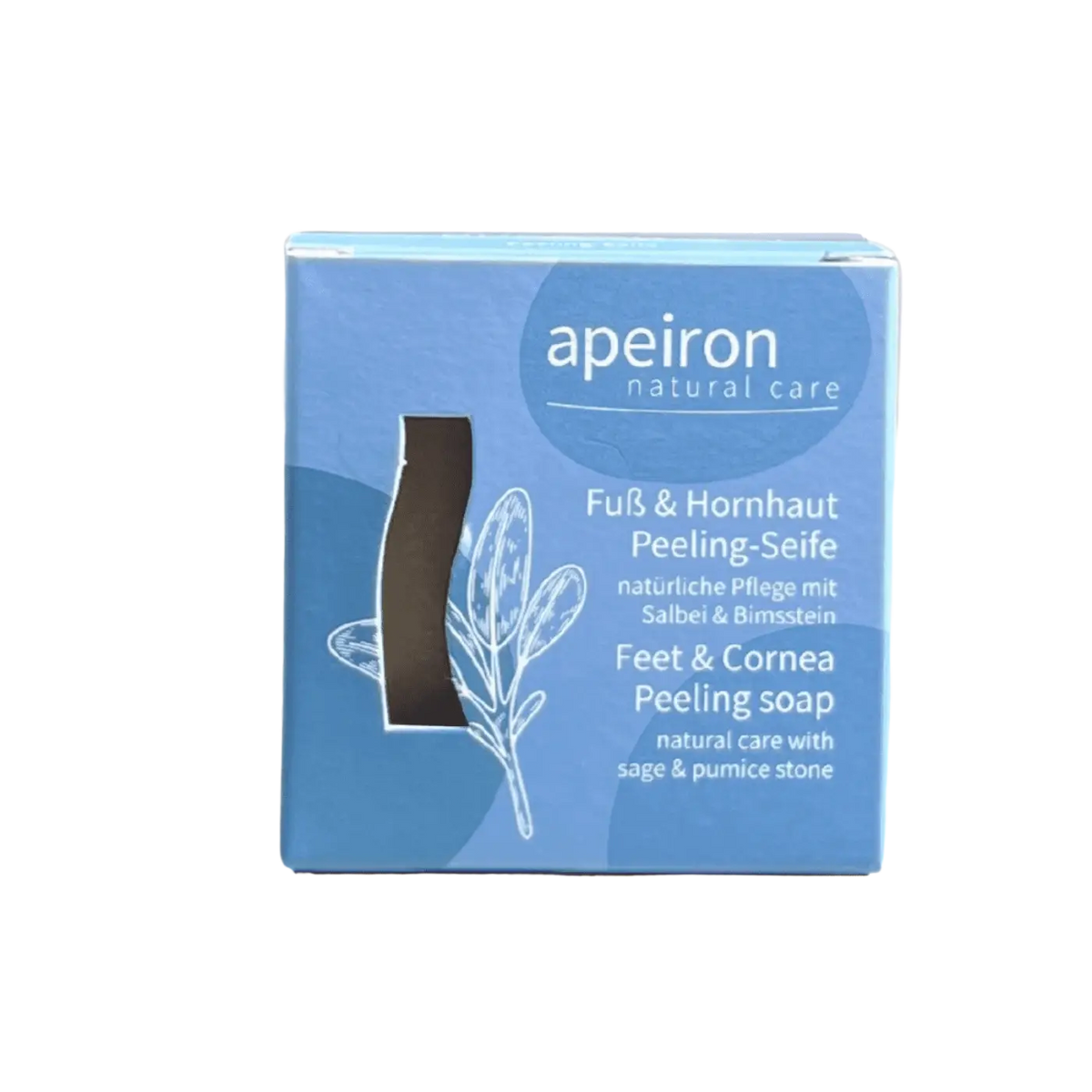 Apeiron Fuß- und Hornhaut Peeling-Seife von Spa Vivent, 100g, handgemachte Pflege für weiche, gepflegte Füße, Nahaufnahme