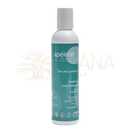 A sleek white bottle with a teal label and cap for apeiron keshawa vital shampoo 200ml for damaged hair care