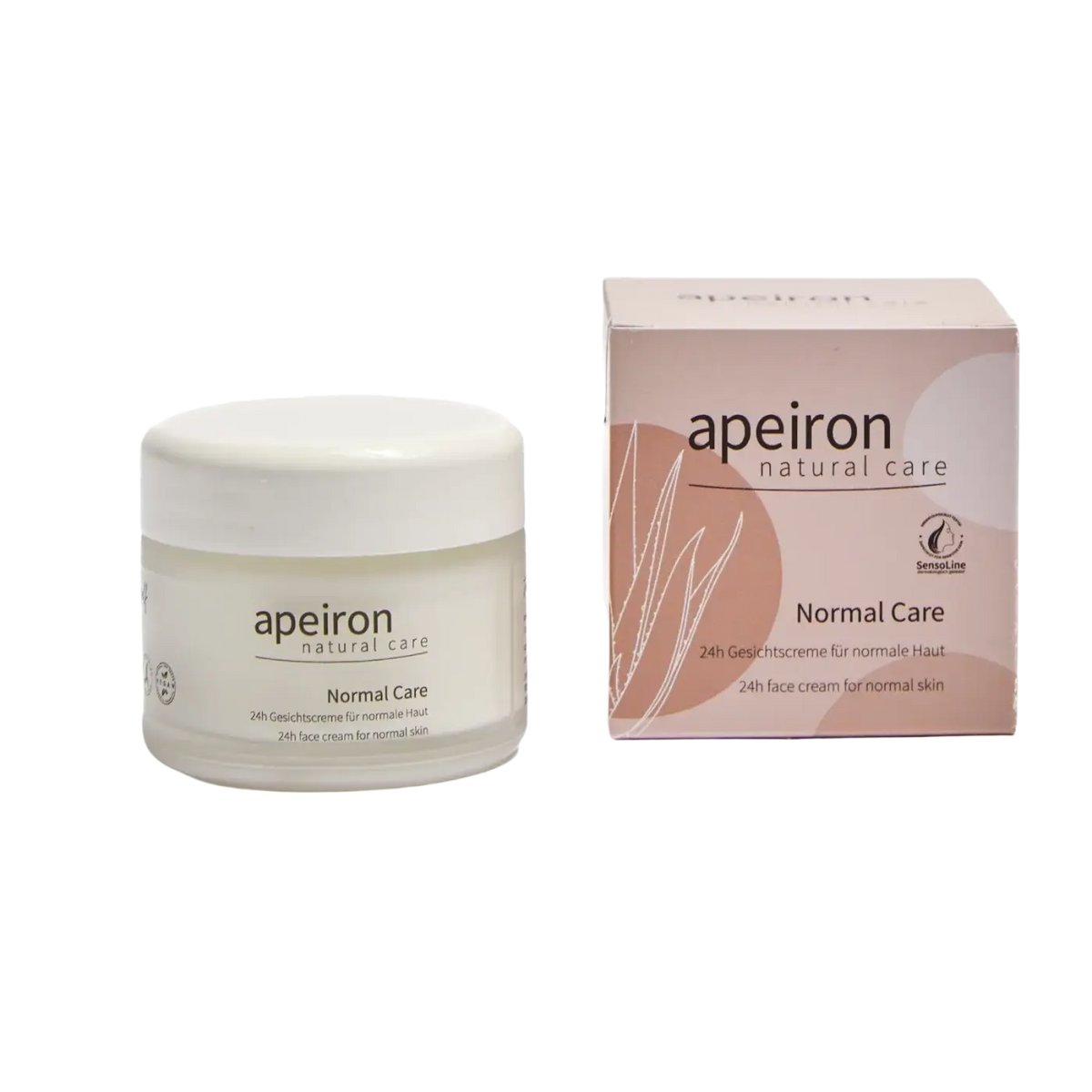 Apeiron Normal Care Körperpflege 50 ml von Spa Vivent, natürliche Pflege für normale Haut, Flasche mit weißem Etikett