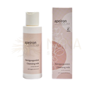 Apeiron cleansing milk in translucent pink bottle with white cap and floral design for sensitive skin 100ml