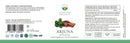 Die arjuna 60 kapseln von ayurveda spezialist mit grün weißem label und terminalia arjuna pflanzenextrakt