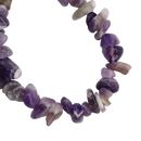 Natürliches amethyst armband edelsteinsplitter mit facettierten tiefvioletten und hellen lavendelfarbenen steinen