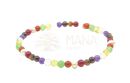 Farbenfrohes armband 9 planeten navratna mit rundlichen, transluzenten edelsteinen fairen bedingungen handgeknüpft bei mana shop