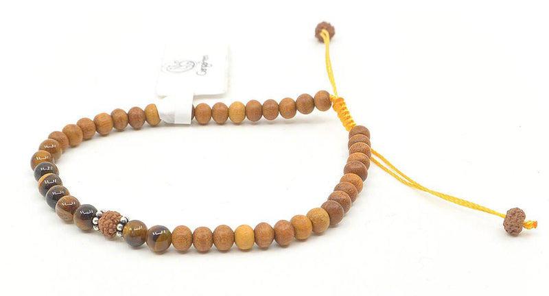 Armband Sandelholz & Tigerauge & Rudraksha - Mana Kendra GmbH