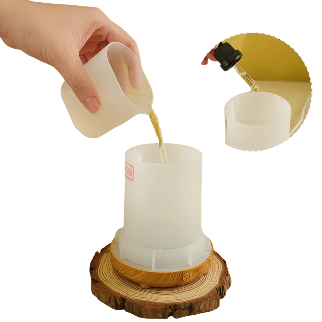 Brauner Aroma-Diffuser und Vernebler für Räucherwaren von Mana Kendra GmbH, mit weißem Design und eleganter Optik.