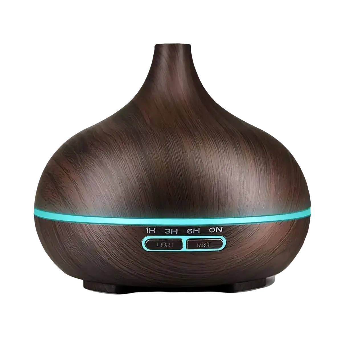 Dunkelbrauner Aroma-Diffusor und Vernebler für Räucherwaren von Mana Kendra GmbH, zeigt eleganten Diffusor mit Holzoptik.