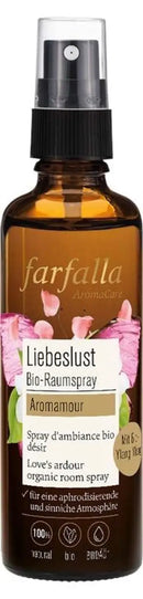 Dessauer Aromamour Liebeslust Bio-Raumspray in 75ml Flasche, natürlicher Duft für romantische Atmosphäre