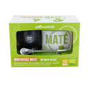 AROMANDISE Mate-Set mit schwarzem Keramik- und Metall-Tee, inklusive Ritual-Accessoires, für traditionelles Mate-Trinken.