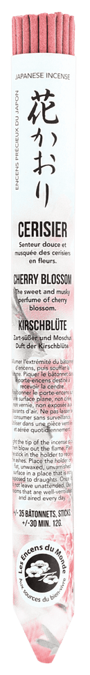 Japanische kurze Weihrauchröllchen von AROMANDISE, Räucherwaren in einer offenen Verpackung mit Räucherröllchen sichtbar