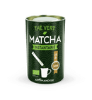Instant-Matcha-Grünteepulver von AROMANDISE, 25 Stäbchen à 0,5 g, zeigt grüne Matcha-Teepulver in Stäbchenform