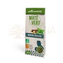 Aromandise wild green mate mint lakritze 100g box mit grünem mate tee und minzgeschmack im weißen grünen design