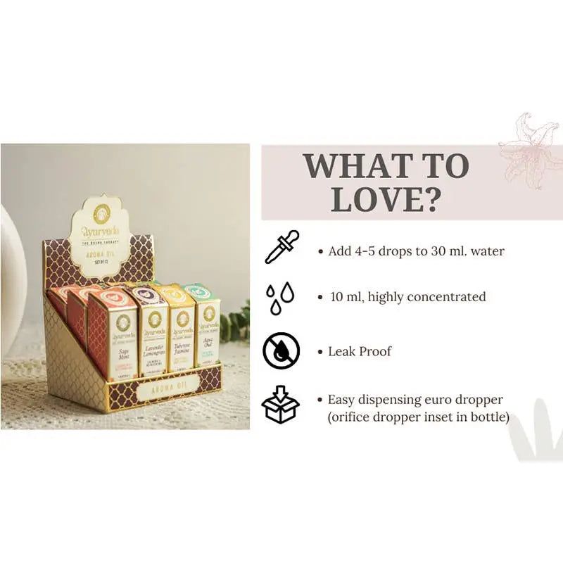 Ätherisches Aromaöl Lavendel und Zitronengras von Ayurveda Specialist B.V., 10 ml Flasche, naturbelassenes ätherisches Öl.