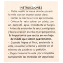 Artesanische Duftkerze mit Rabogato-Abrecaminos von Vives de la Cortada S.L, handgefertigt, warmes Licht und aromatischer Duft.