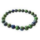 Artisans de Madagascar Azurit-Malachit-Armband aus 8 mm Kugeln in getönter Ausführung, elegantes Schmuckstück mit blauen und grünen Steinen