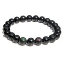 Artisans de Madagascar Obsidian-Armband mit Himmelsaugen, 8 mm Perlen, elegantes Schmuckstück für Damen
