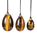 Tigerauge Yoni-Eier 45 × 35 mm - Gebohrt - Artisans de Madagascar
