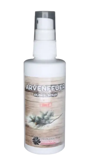 Arvenfeuer Muskelspray Hot, wärmendes Naturöl-Spray zur Muskelentspannung, für Körperpflege und wohltuende Wärme.