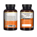 Zwei rückseiten von bernsteinfarbenen ashwagandha vegan tablets flaschen mit etiketten für calm and vitality im mana shop