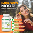 HARMONIFY Ashwagandha-Kapsel mit 655 mg KSM-66, vegetarisch, glutenfrei, gentechnikfrei, zeigt die Kapsel und Ashwagandha-Wurzel